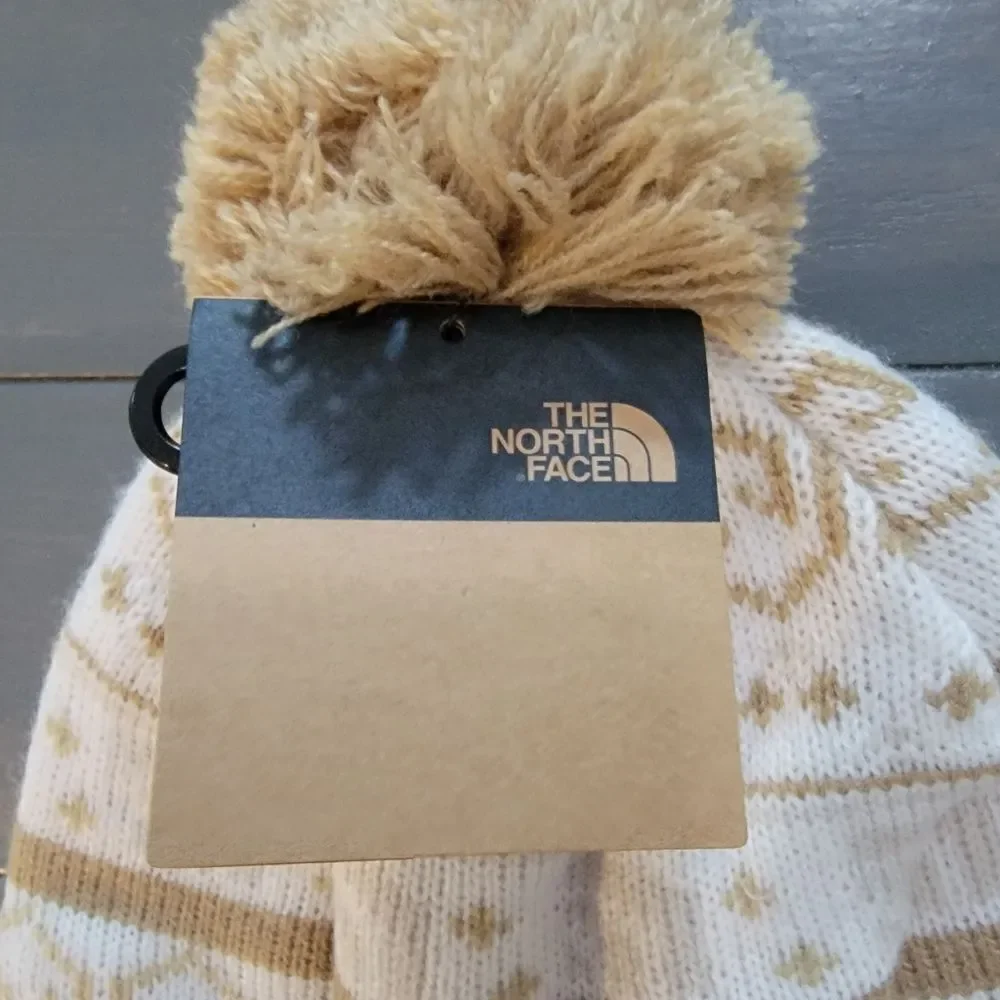 The North Face Fair Isle pom pom unisex winter beanie hat